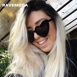 Sunglasses RAVEMODA Heart Shaped Women 2023 Fashion Loveliness Girl Peach Hearts Pink Sun Glasses Oversized Eyeglasses Oculos