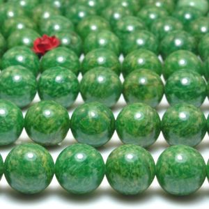 Pedras preciosas soltas natural africano verde jade suave contas redondas atacado pedra preciosa semi preciosa pulseira colar para fazer jóias