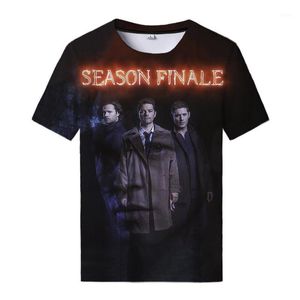 Magliette da uomo 2023 Supernatural Poster Shirt Fashion TV Drama Stampa 3D Casual