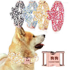 Hundehalsbänder Sunflower Pet Collar Cotton Atmungsaktive Druckprodukte