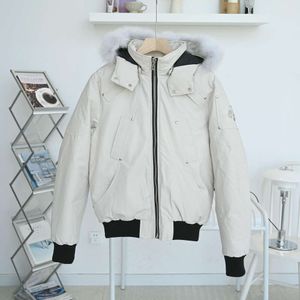 High Edition mens designer Scissors Down Coat MOOSE Hooded Down Thickened Winter True Fox Parker Coat