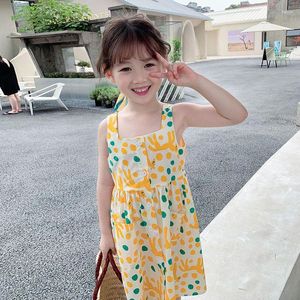 Abiti da ragazza Abiti da bambina Bretelle estive per bambini Principessa Moda Stile coreano Chiffon Casual per bambini