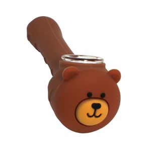 Rökande rör YHSE SILICONE HAND PIPER Björn Animal Form Tobacco for Smoke Accessories Bubbler Bubbler