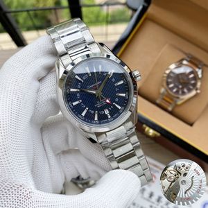 Wysokiej jakości najlepsza marka Omegx Seamastex Series męski zegarek luksusowy pasek ze stali nierdzewnej Sapphire lustro LUMISOUND AUTOMATINY MACTER MACHINER Ruch Man Watch