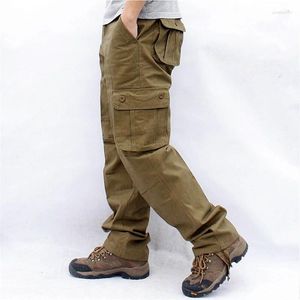 Calças masculinas macacão homens carga casual multi bolsos militar tático trabalho pantalon hombre streetwear exército calças retas 44