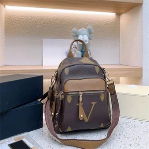 Backpack Style Designer Backpack For Mens Woman Genuine Leather Fashion Backpacks Leather Flower Design Student Travel Bookbag Back Pack