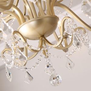 Ljuskronor American Candle Crystal Chandelier inomhusbelysning Dekorativ restaurang vardagsrum sovrum fransk lyx