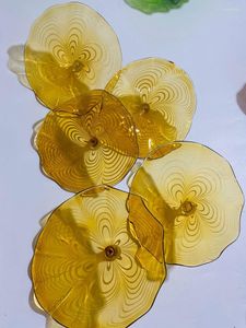 Wall Lamps Turkish Murano Flower Shaped Glass Plates Stylish Mounted Lamp Light