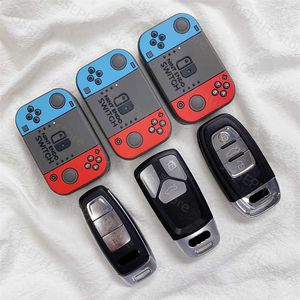 Key Rings Game Console Style för Audi A4 Q5 A5 A7 A8 S5 S6 A6L S5 S7 Q5 Q7 TT TTS TFSI RS Car Key Case Smart Remote Protector FOB Keychain J230413