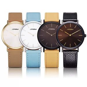 2023 Sinobi New Fashion Black Womens Wrist Watches Leather Watchband Luxury Brand Simple Ladies Geneva Quartz Clocks Relogio Feminino