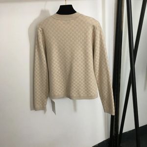 Misto lana da donna Cappotto da donna Francese retrò piccola fragranza monopetto versione H giacca a maniche lunghe filato lavorato a maglia scozzese versione H cardigan Top 231102