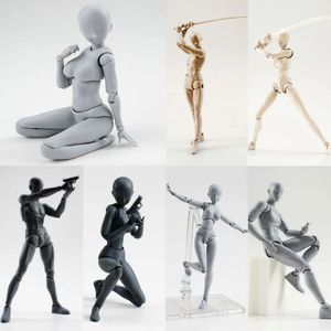 Andra leksaker 14cm skiss rita manlig kvinnlig rörlig kropp Kun Chan Joint Pain Anime Figur SHF Action Toy Model Mannequin 231113