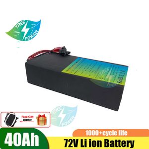 Hög kapacitet Big Power 72V 40AH 20S8P 21700 litiumjon Ebike Batteripaket +5A -laddare