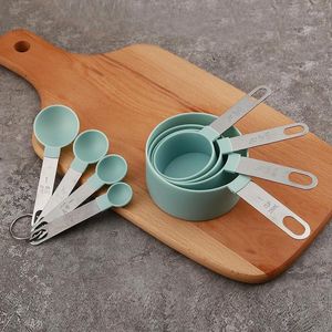 Measuring Tools 4pcs Baking Kitchen Spoon Set Stainless Steel Handle Cup With Scale Gadgets