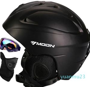 Caschi da sci Uomo/Donna/Bambino Casco da sci Casco da snowboard per adulti Attrezzatura da sci Occhiali Maschera e copertura Skateboard di sicurezza modellato integralmente