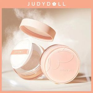 Pó facial Judydoll Pó solto Maquiagem Controle de óleo Pó de acabamento transparente à prova d'água Configuração de rosto cosmético com sopro 231113