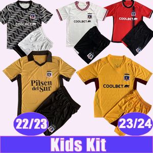 24 Colo Kids Kit Futbol Formaları 22 23 Santos Bolados Arriagada Zaldivia Gil Fuentes Costa Lucero Ev Away Away 3. 4. Kaleci