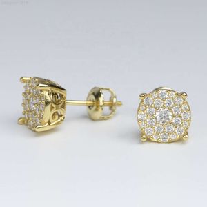 Hip Hop Men Jewelry S925 Iced Out Moissanite Diamante Brincos Minúsculos Banhados a Ouro 14k Brincos de Designer