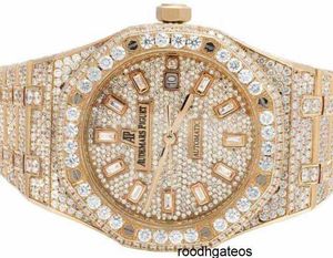 Luxury Audemar Pigue Watches Chronograph Mens 41 MM Audemar Pigue Royal Oak 18K Rose Gold med VS Diamond 3125 CT HBNW