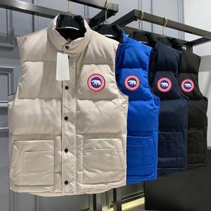 Wholesale Famous Men Designer goose down vests Fashion Coat Pocket Decoration Winter Coats Personality women Winter Coat