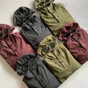 Men's Hoodies Sweatshirts Autumn Winter Windproof Fleece Jacket Cp Brand Glasses Hooded Sweater Korean Loose Fitting Youth Trend Coat Male Hoodie