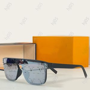 Modne luksusowe okulary przeciwsłoneczne dla kobiet projektantki okulary przeciwsłoneczne męskie One Piece Goggle Full Letters Okulowe Oczyzowane ramy odcienie Projektant okularów Vintage HJ06