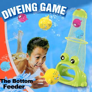 Novel Games Summer Diving Training Toys Feed the Frog Game Bottom Feeder Underwater Swimming Pool Dive Bath for Boys and Girls 230412