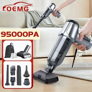 Sweepers Accessories Portable Car Vacuum Cleaner Trådlös kraftfull Strong Suction Handheld Cleaning Machine For Home Appliance 231113