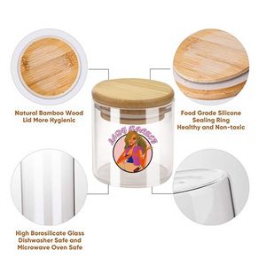 Smoke mushroom Lady hornet wooden tobacco box sealing cover glass storage tank cosmetic container bottle dab rig