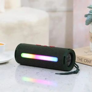 Hot Selling TG374 Wireless Bluetooth Speaker Outdoor Portable LED Rhythm Light Can be Inserted Card Heavy Bass Small Speaker