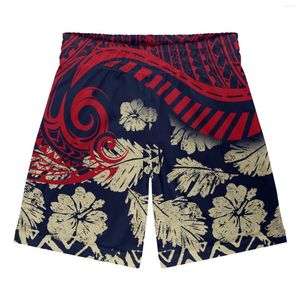 Men's Shorts Polynesian Tribal Pohnpei Totem Tattoo Prints Homme Short Mens Jogging Casual Sweatpant Men Breathable Home Beach Party