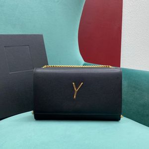 Дизайнерская сумка Средняя сумка на цепочке Зеркальное качество Сумки через плечо из телячьей кожи Роскошная сумка-конверт с коробкой Y003
