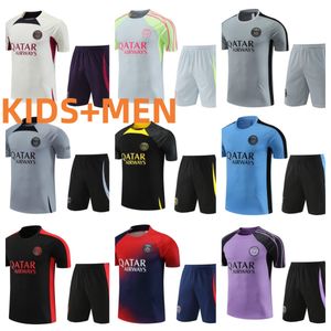 23 24 treino masculino terno de treinamento de futebol 22 23 tuta maillot jersey paris mbappe homens e crianças fatos de treino de futebol jogging survetement chanda