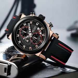 2023 MEGIR Relógio de Quartzo de Marca de Luxo para Homens Relógio de Pulso Cronógrafo Esportivo de Mostrador Grande Homem Kol Saat Jam Tangan Pria Dropship