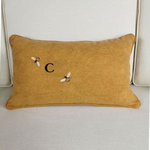 Pościel Designer Pillow Square Proilow Covers Pszczoły Klasyczna technika haftowa bawełna miękka łatwa czysta designerska poduszka slip vintage styl JF005 E23