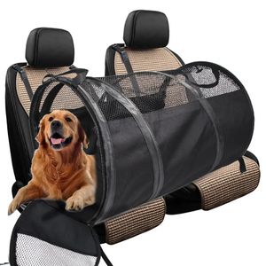 Dog Foldable pet car bag for medium and large dogs Rear seat tent breathable waterproof products dog accessory supplies 231110