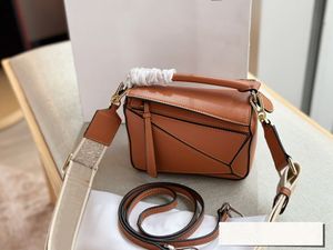 10a moda makyaj çantası omuz çantası bulmaca büyük kapasiteli fermuar açılış deri çanta gövde keten ayarlanabilir omuz askısı tatil gündelik crossbody tasarımcı