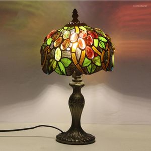 Tischlampen OURFENG Moderne Lampe Tiffany-Legierung Nachttischlampe LED-Schreibtischleuchte Luxus dekorativ für Zuhause Parlor Schlafzimmer Büro El Study