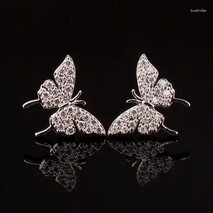 Stud Earrings The Large Korean Version Of Bowknot Anti-allergic High-quality Micro-inlaid Zircon