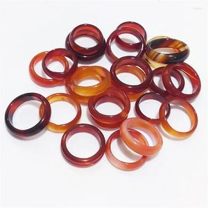 Klaster pierścieni 10pc szeroka 6 mm unisex kamień naturalny Zielony Aventurine Circle Band Fald Fold Wedding Party Charms Prezenty Hurtowe