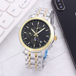 Longin Orologi da polso da uomo 2023 Nuovi orologi da uomo 40mm Sei aghi Orologio meccanico automatico Top Luxury Brand Cinturino in acciaio Moon Phase uomo Moda Montre de luxe one