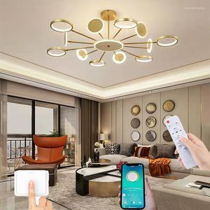 Ceiling Lights European Style Living Room LED Lamp Bedroom Chandelier Balcony Rotating Light Factory Lighting