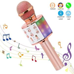 Freeshipping Wireless Bluetooth Karaoke Microfono Altoparlante portatile Macchina portatile Lettore KTV domestico con funzione di registrazione Tbnhf