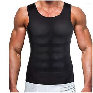 Men's Body Shapers CXZD Men Compression Shirt Shapewear Slimming Shaper Vest Undershirt Weight Loss Tank Top Corset Tummy Belly Control