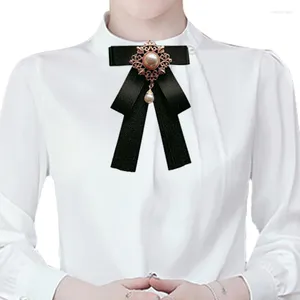 Bow Ties Retro Ribbon Tiet Fashion British Korean College Style koszulki akcesoria bankietowe Kryształowe kołnierze kwiat