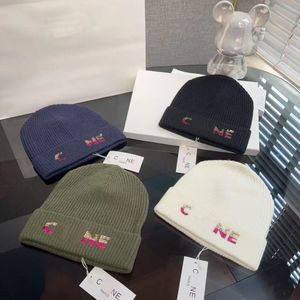 Chapéu de malha outono/inverno grande designer de marca chapéu empilhado baotou logotipo carta com nervuras chapéus de designer de moda gorro masculino e feminino outono/inverno chapéu de malha chapéu de marca de esqui