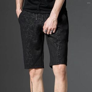 Löpande shorts sommar svart kamouflage byxor män sportkläder andas snabbt torr nylon silke kort manlig lös casual sweatshorts