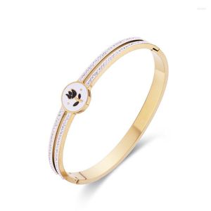 Bangle Fysara para mulheres Estilo romântico amante Bracelet cola de rosa cola goto