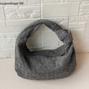 Jodie Bag Bottegassvenetas Donnain Fashion Large Capacity Grey Suede Weave Jodies Kvinnor Handväska med storlek 42 cm axelguldtriangeldragare