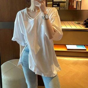 Korean Chic Oblique Tops Shoulder Strap Design Pocket U Collar Mid Length Loose